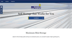Desktop Screenshot of maximumministorage.com